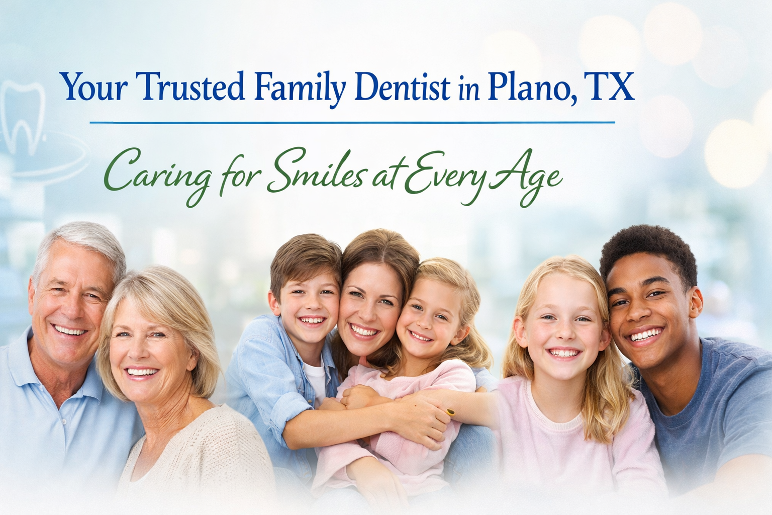 Mother and child at a family dental clinic appointment in Plano TX